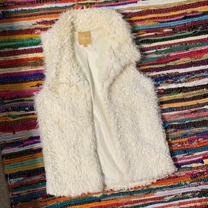 White Fuzzy Vest